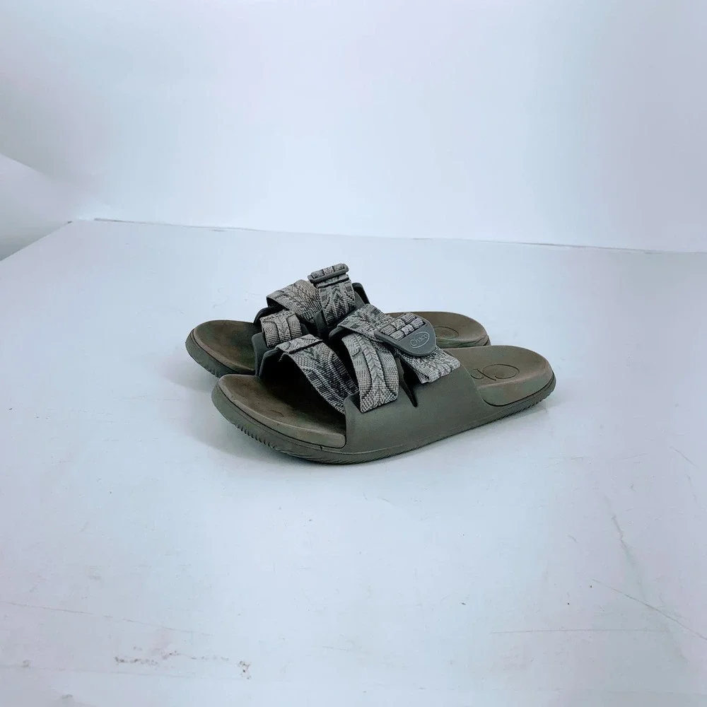 Chaco Chillos Slide Sandals Womens 7 Olive Green Adjustable‎ Strap J106846